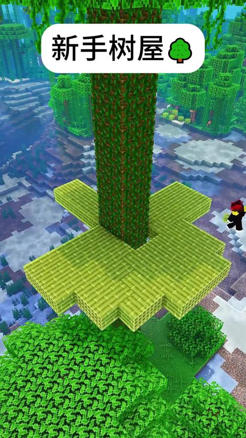 我的世界隐蔽树屋教程，我的世界树隐藏门教程