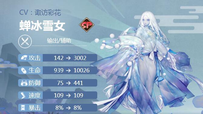 阴阳师蝉冰雪女御魂属性,阴阳师sp蝉冰雪女御魂阵容?